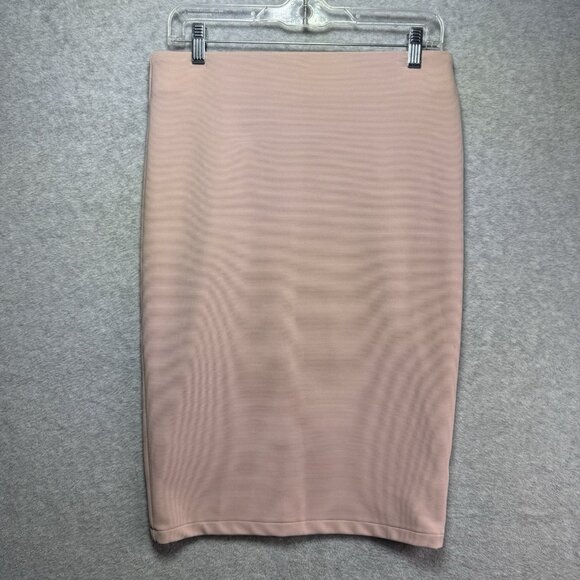 Philosophy Pencil Skirt Size 8 Light Blush Stretch Full Zip Back Bodycon Stretch - Picture 2 of 7
